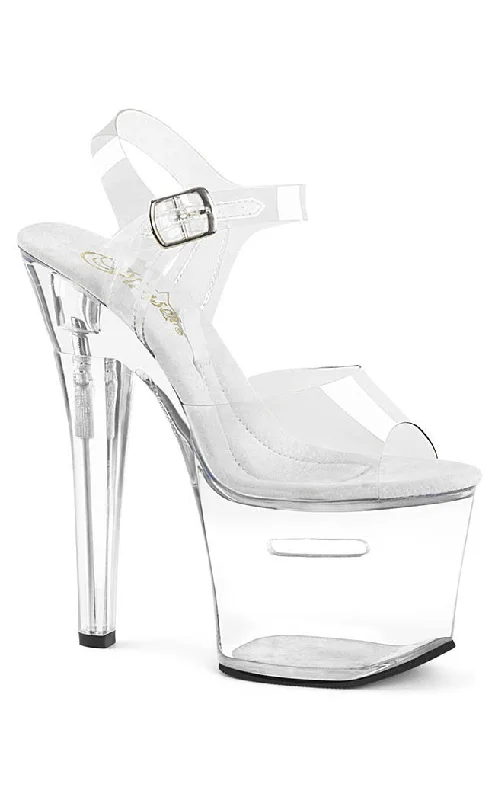 Stylish Platform Heels for Extra Height--TIPJAR-708RAD Clear Platform Heels