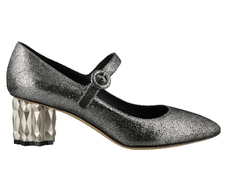 Versatile Heeled Sandals for Any Occasion---SALVATORE FERRAGAMO Ortensia Women's 718282 Silver Pumps