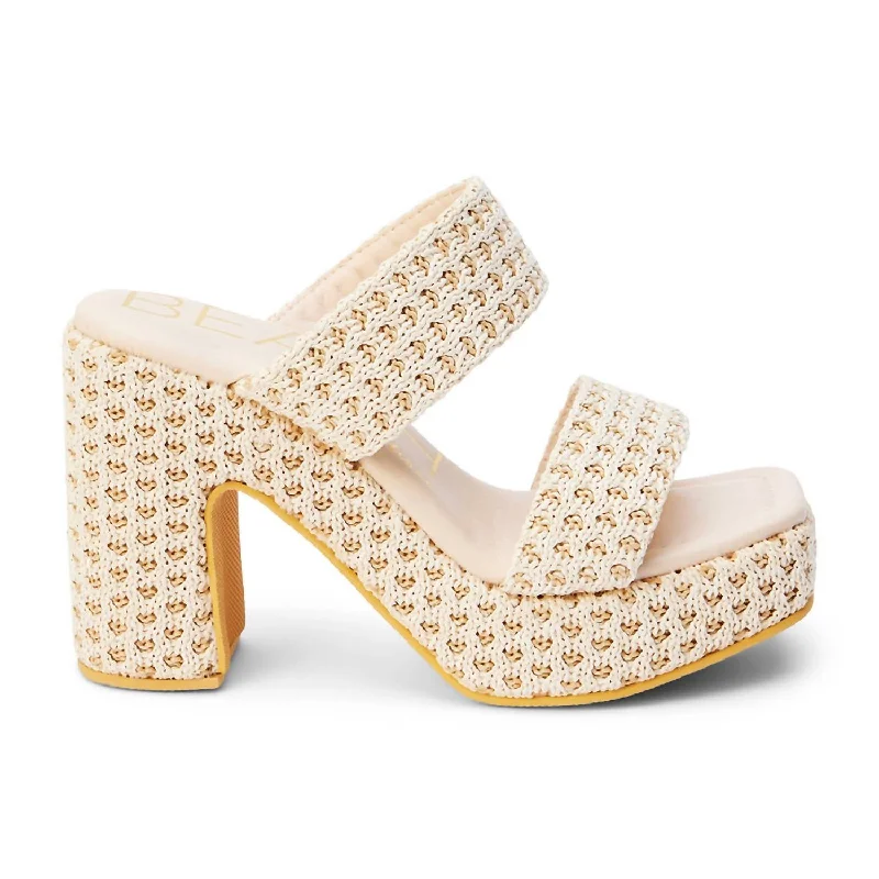 Stylish Platform Heels for Extra Height--Gem Platform Heel In Natural Multi