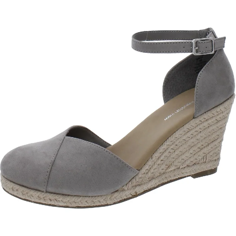 Stylish Ankle Strap Heels for Women--Metropolitan View Womens Bailey Faux Suede Ankle Strap Pumps