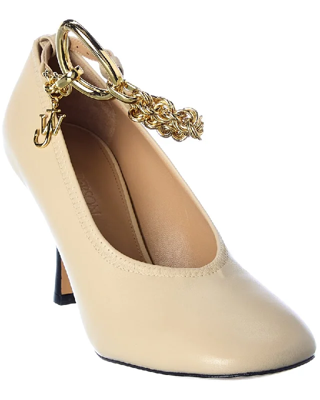 JW Anderson Chain Leather Pump---Comfortable Leather Pumps for Office and Everyday Wear