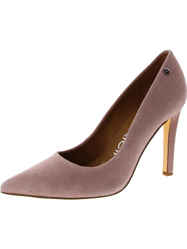 Affordable Suede Ankle Pumps for All-Day Wear--Brady Womens Suede Pointed Toe Pumps