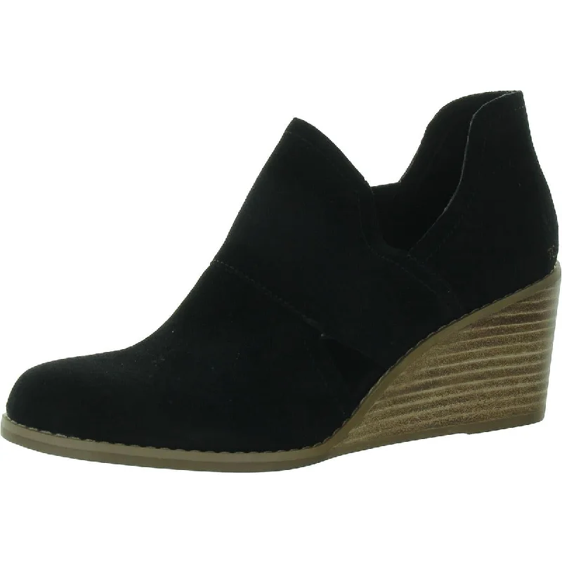 Affordable Suede Ankle Pumps for All-Day Wear--Kallie Womens Suede Cut-Out Wedge Heels