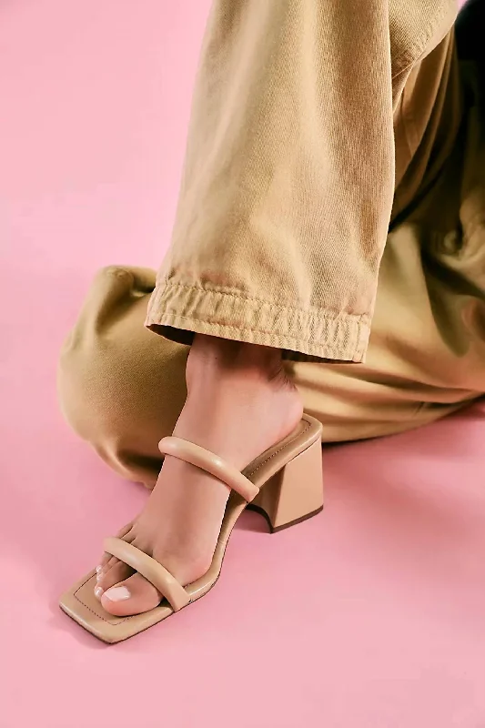 Versatile Heeled Sandals for Any Occasion---Double Strap Parker Heel In Dune