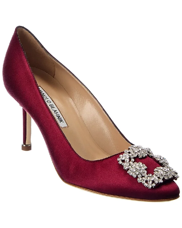 Manolo Blahnik Hangisi 70 Satin PumpAffordable Satin Heels with a Luxe Touch