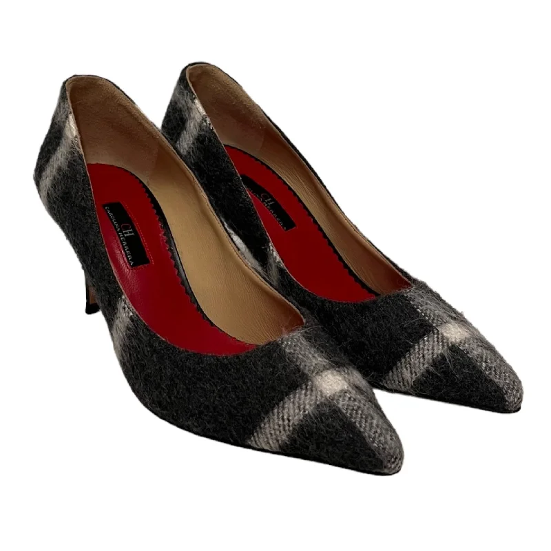 Versatile Heeled Sandals for Any Occasion---CAROLINA HERRERA/Heels/EU 38/Wool/SLV/