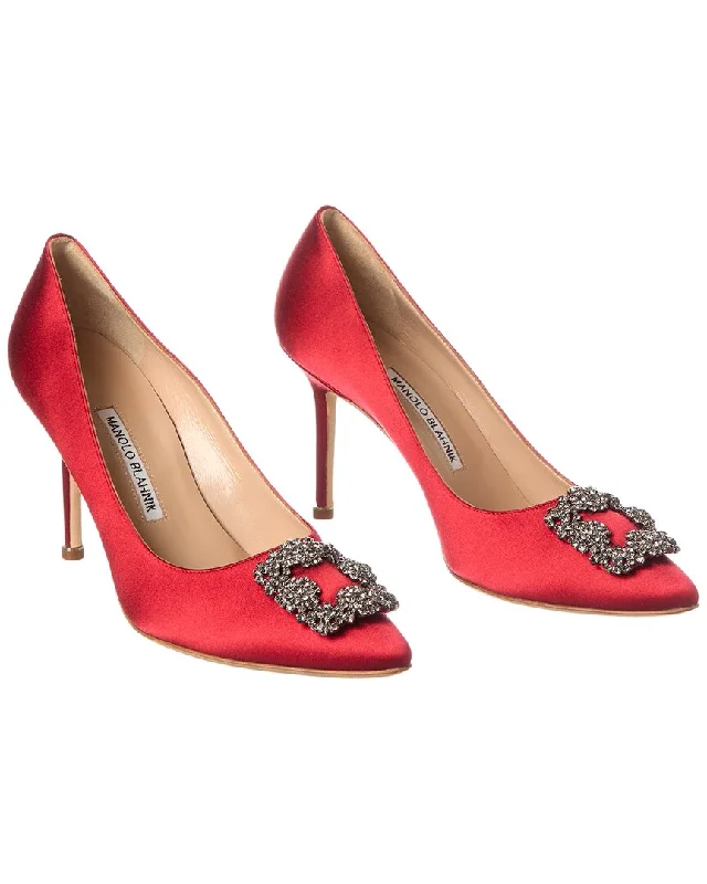 Manolo Blahnik Hangisi 90 Satin Pump (Authentic Pre-Owned)Affordable Satin Heels with a Luxe Touch