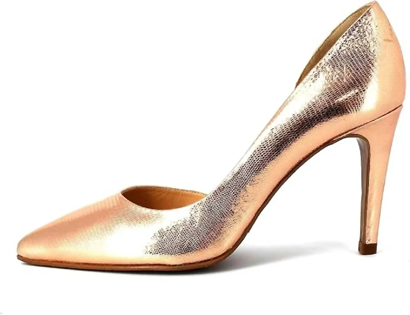 Stiletto Heel Pumps with Perfect Fit--Women's Tejussino Stiletto In Rose Gold-Fashionable & Classic