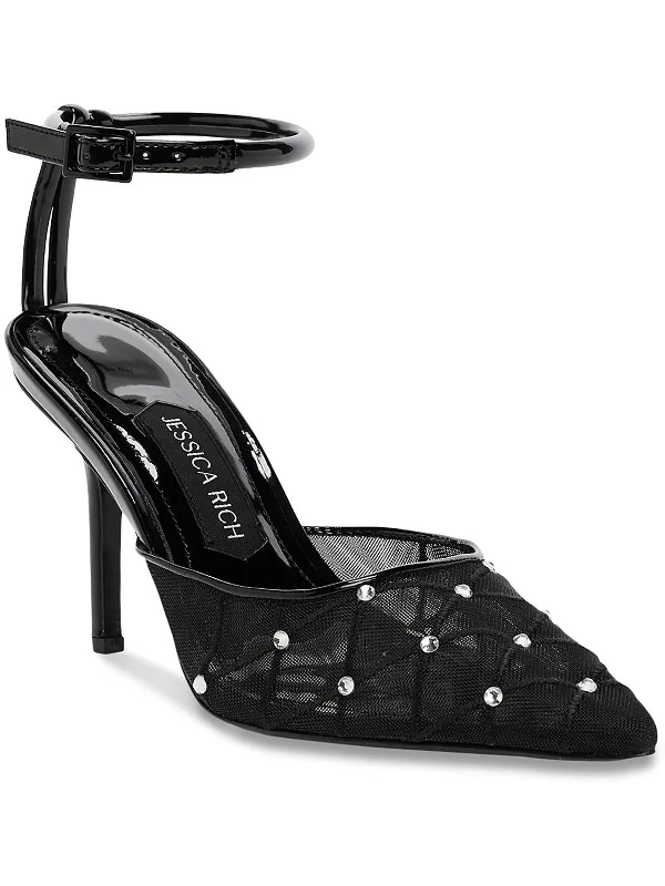 Stiletto Heel Pumps with Perfect Fit--AMORA Womens Mesh Pointed toe Slingback Heels-Fashionable & Classic