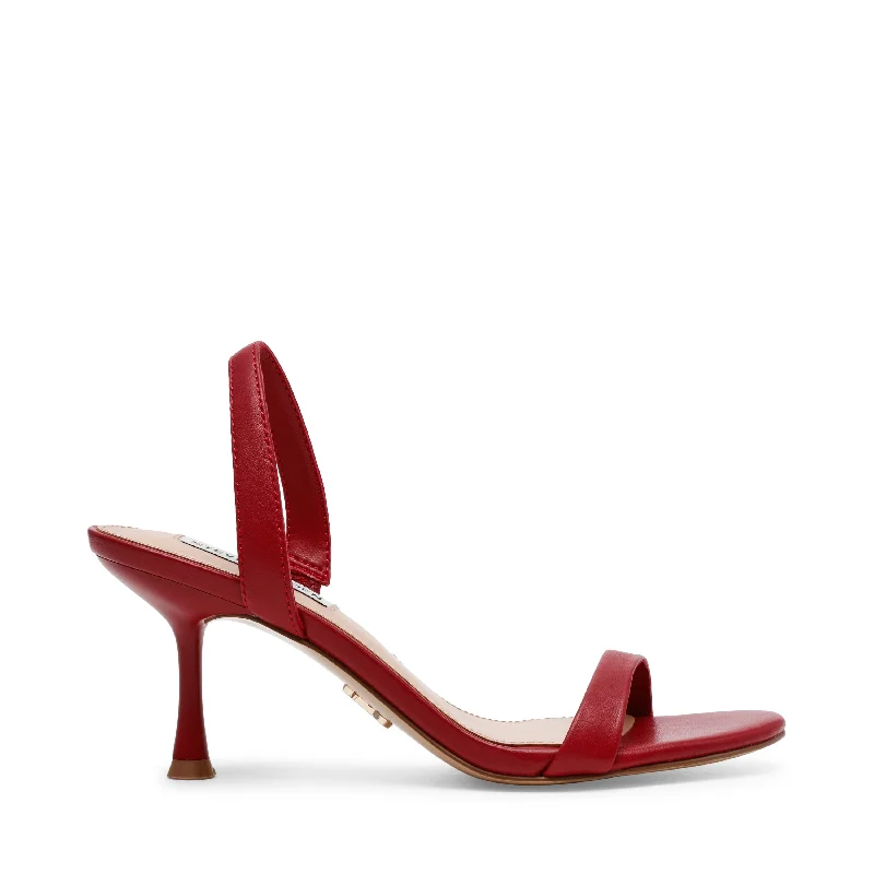 ELMA RED LEATHER---Comfortable Leather Pumps for Office and Everyday Wear