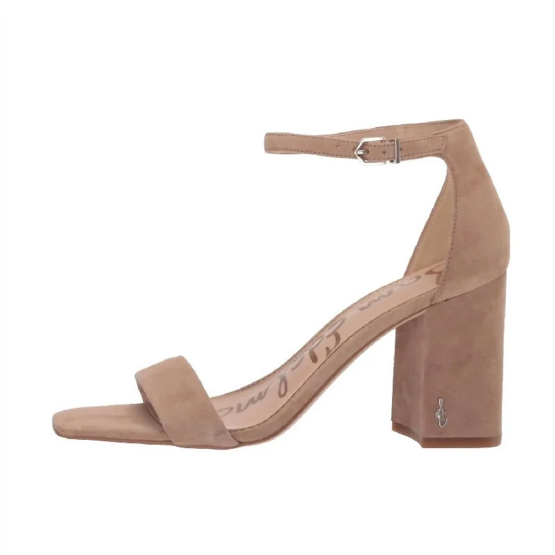 Affordable Suede Ankle Pumps for All-Day Wear--Daniella Heels In Oatmeal Suede