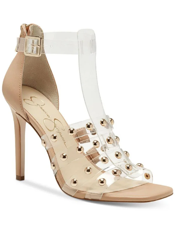 Stylish Ankle Strap Heels for Women--Oprina Womens Caged Embellished Ankle Strap