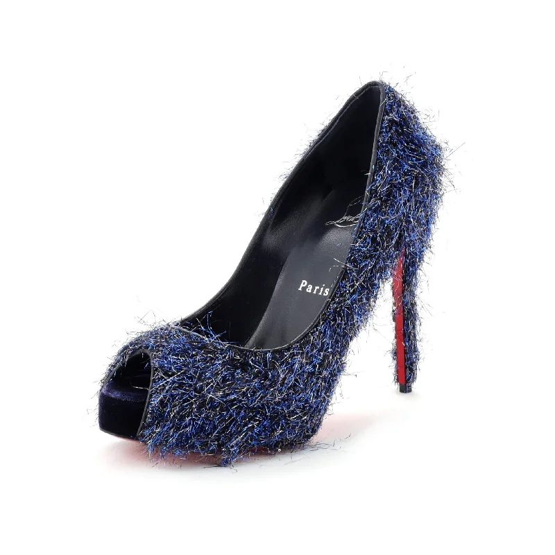 Versatile Heeled Sandals for Any Occasion---Women's Very Prive Pumps Lurex Thread Fabric 120