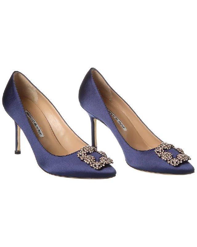 Manolo Blahnik Hangisi 90 Satin Pump (Authentic Pre-Owned)Affordable Satin Heels with a Luxe Touch