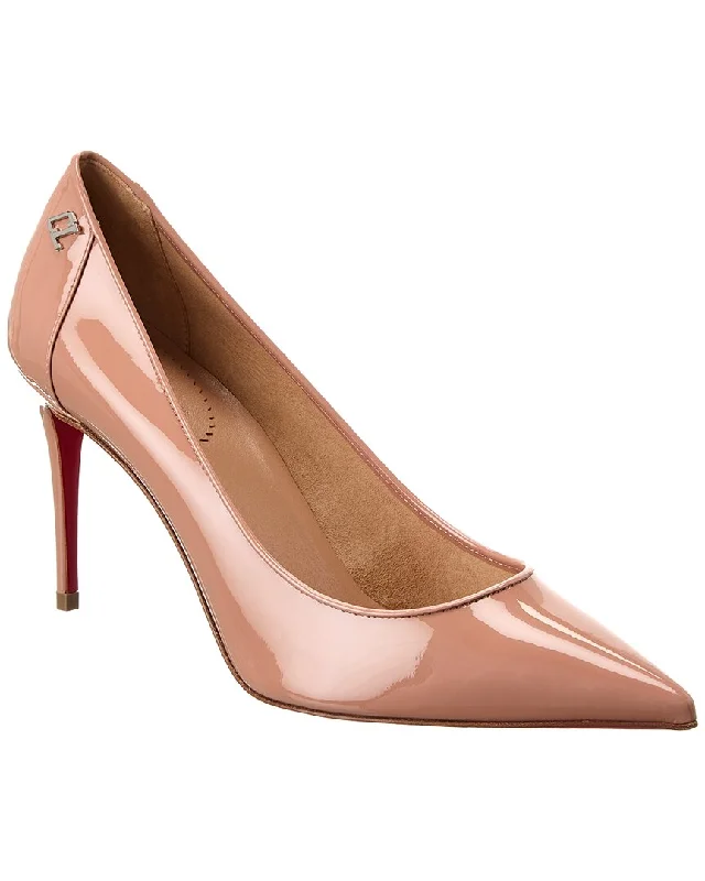 Sleek and Shiny Patent Pump Heels for a Polished Look--Christian Louboutin Sporty Kate 85 Patent Pumps