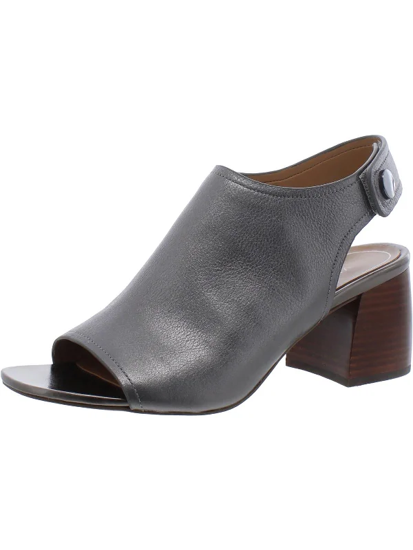 Valencia Womens Leather Ankle Mules---Comfortable Leather Pumps for Office and Everyday Wear