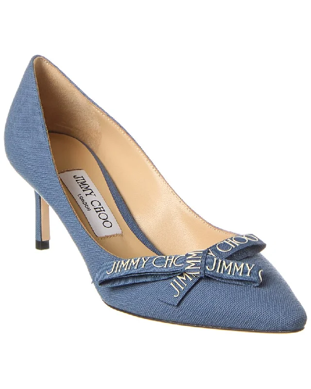 Versatile Heeled Sandals for Any Occasion---Jimmy Choo Romy 60 Linen Pump