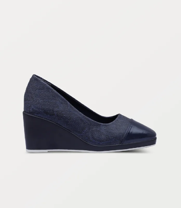 Versatile Heeled Sandals for Any Occasion---BW10244-NAVY-Women Court shoes