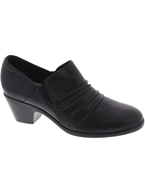 Stylish Slip-On Pumps for Quick Elegance---Emily Cove Womens Leather Slip On Clogs