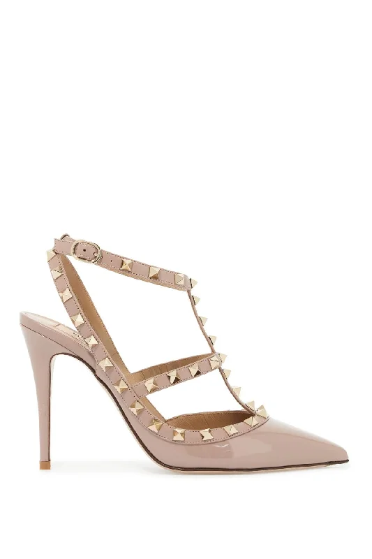 Versatile Heeled Sandals for Any Occasion---Rockstud Slingback  - Grey