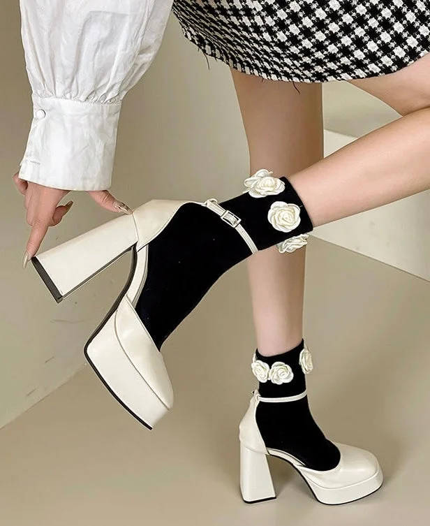 Trendy Chunky Heel Pumps for Casual Wear--Selene-450 High Heels