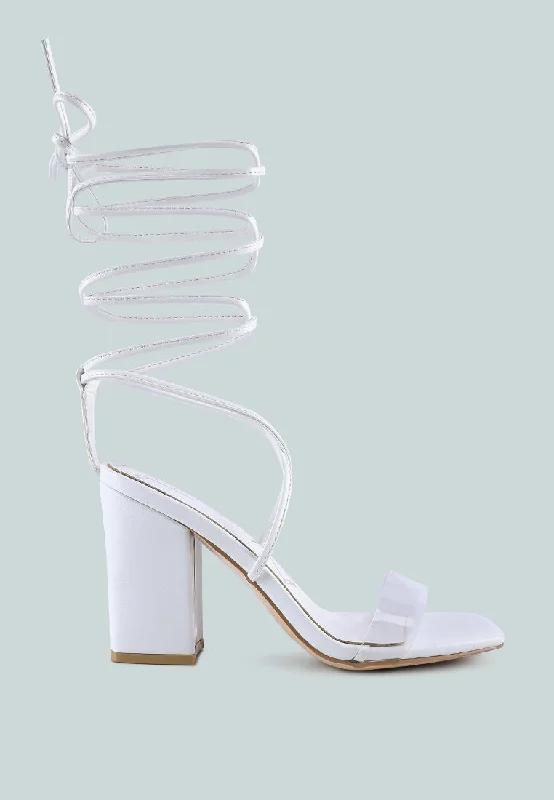 high cult strappy tie-up block heels---Affordable Strappy Platform Heels with Premium Quality