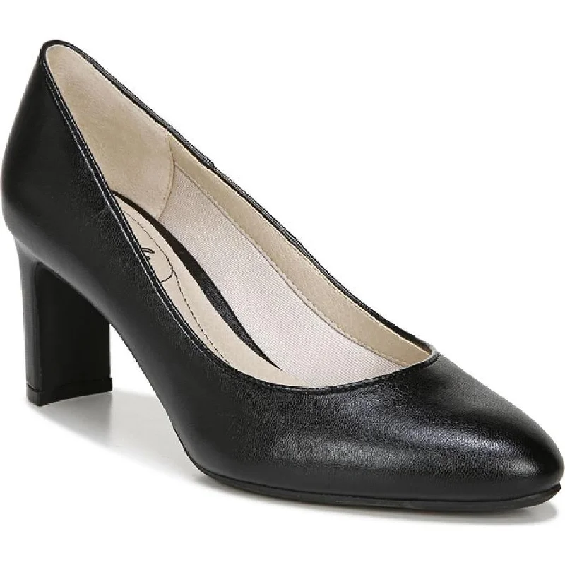 Trendy Chunky Heel Pumps for Casual Wear--LifeStride Womens Gigi Slip Resistant Memory Foam Block Heels