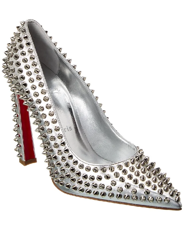 Christian Louboutin Condora Spikes 100 Leather Pump---Comfortable Leather Pumps for Office and Everyday Wear