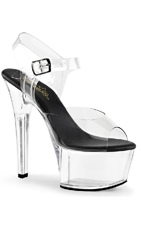 Stylish Platform Heels for Extra Height--ASPIRE-608 Clear Platform Heels