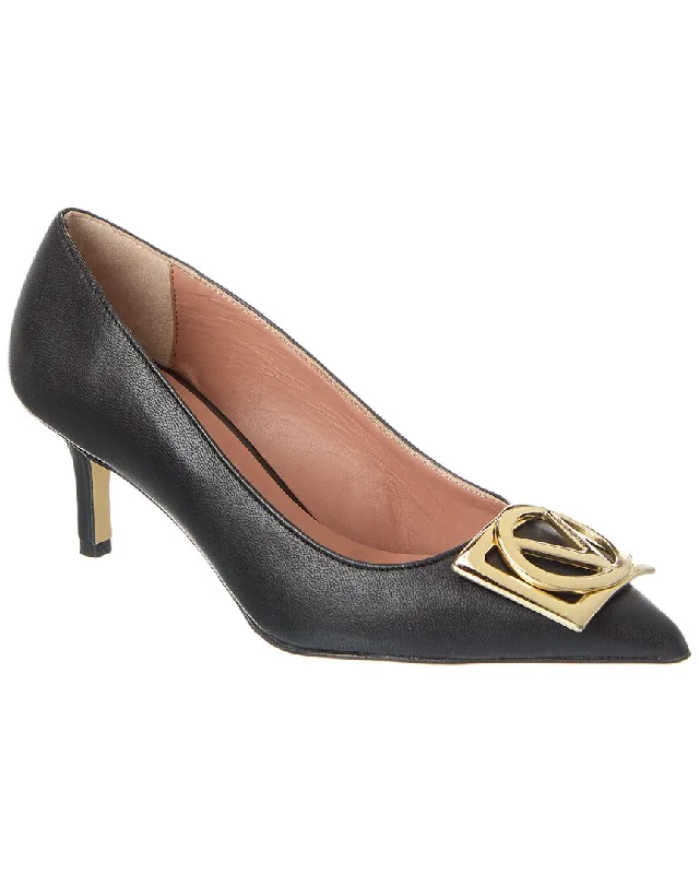 Valentino by Mario Valentino Doria Leather Pump---Comfortable Leather Pumps for Office and Everyday Wear