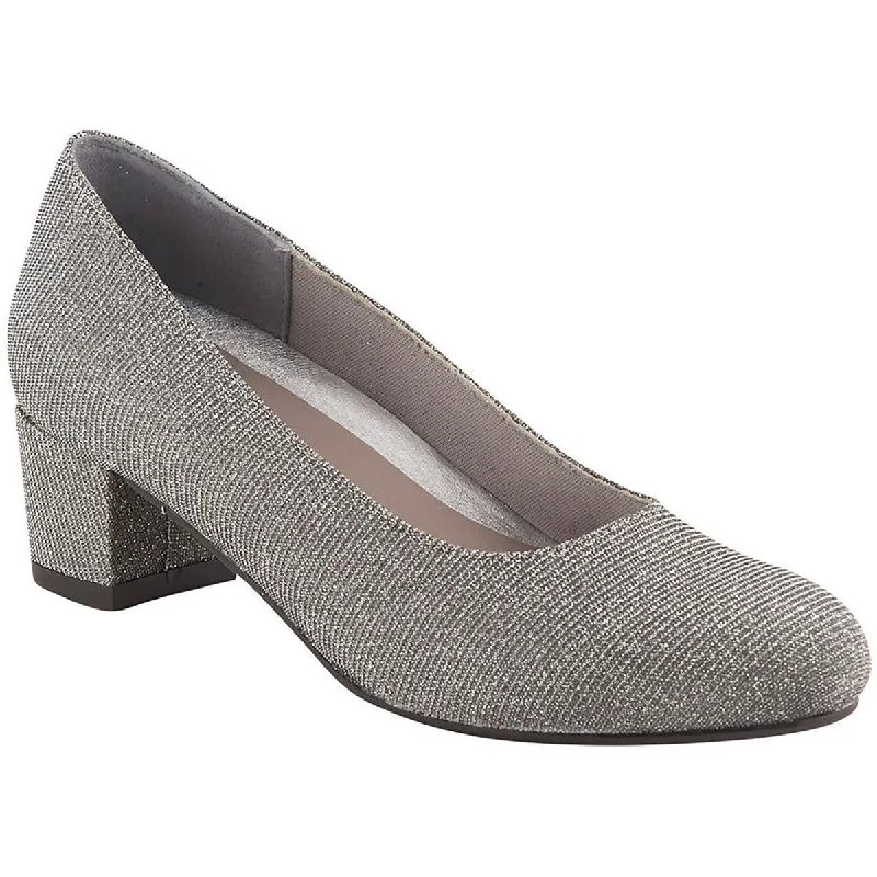 Versatile Heeled Sandals for Any Occasion---David Tate Womens Suave Metlic Canvas Pumps