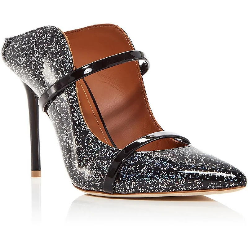 Malone Souliers Womens Maureen  Glitter Slip On Mules---Trendy Glitter Heels for a Glamorous Look