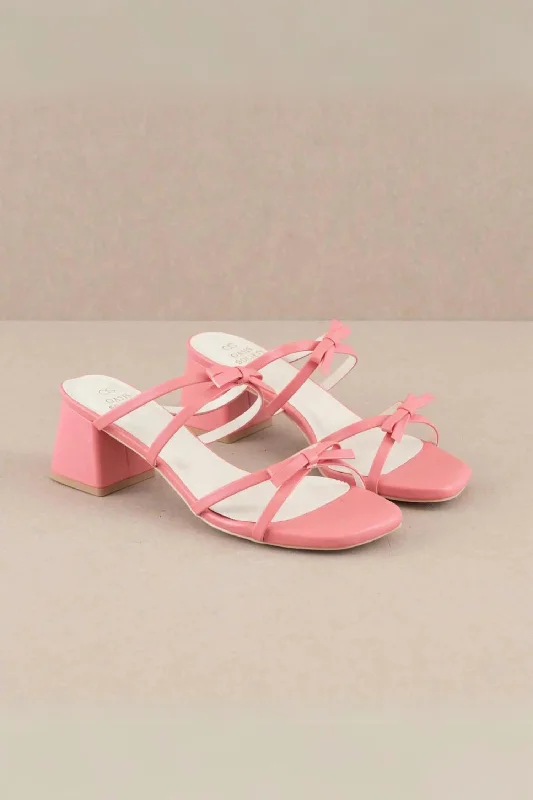 Women's Maci Bow Heels In Pink---Charming Bow Pumps for a Cute and Stylish Look