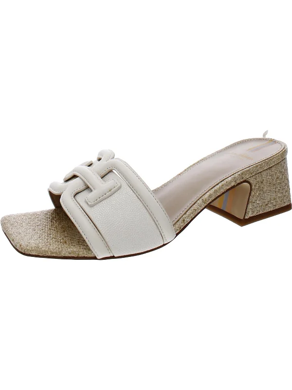 Versatile Heeled Sandals for Any Occasion---Waylon Womens Slip-on Raffia Mules