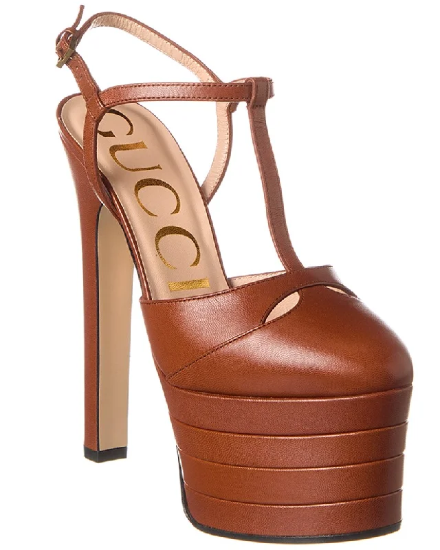 Gucci Leather Platform Pump---Comfortable Leather Pumps for Office and Everyday Wear