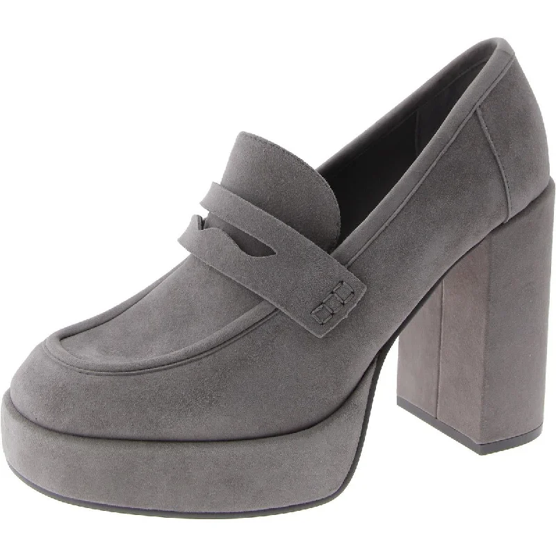 Trendy Chunky Heel Pumps for Casual Wear--Ashe Womens Block Heel Slip-On Loafer Heels