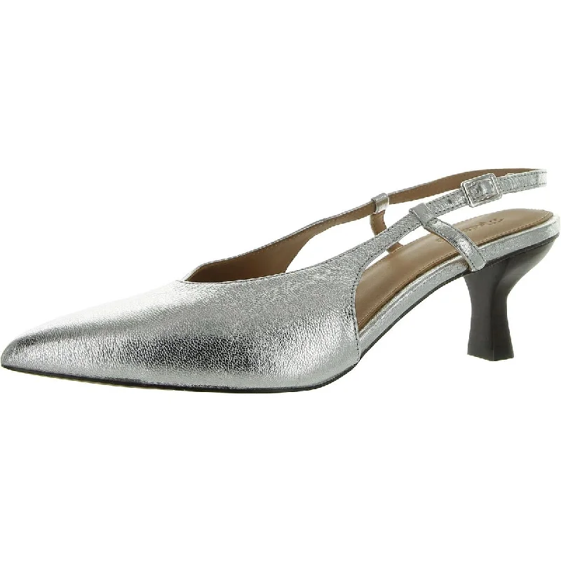 Madewell Womens   Metallic Pointed toe Kitten Heels---Fashionable Kitten Heels for Date Night