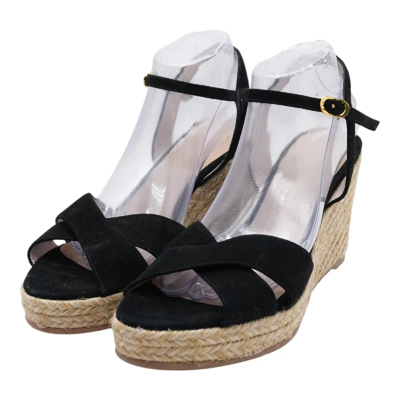 Versatile Heeled Sandals for Any Occasion---Black Wedge Heels