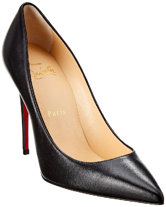 Christian Louboutin Kate 100 Leather Pump---Comfortable Leather Pumps for Office and Everyday Wear