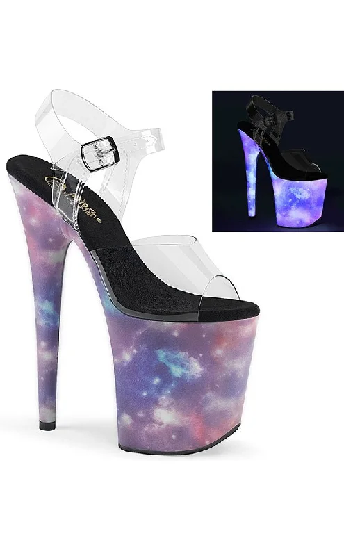 Stylish Platform Heels for Extra Height--FLAMINGO-808REFL Galaxy UV Platform Heels