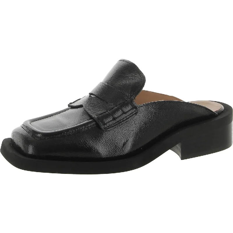 Stylish Slip-On Pumps for Quick Elegance---Ganni Womens Leather Slip on Mules