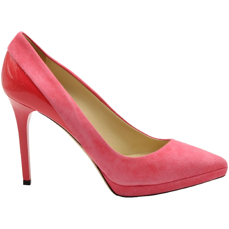 Affordable Suede Ankle Pumps for All-Day Wear--Jimmy Choo Point-Toe Pumps in Pink Suede