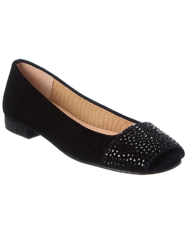 Luxurious Velvet Women's Pumps with Soft Finish---French Sole Drum 53 Velvet Flat