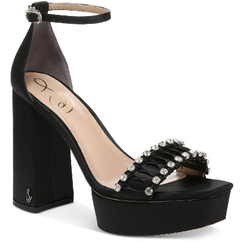 Stylish Ankle Strap Heels for Women--Ninette Womens Embellished Ankle Strap Heels