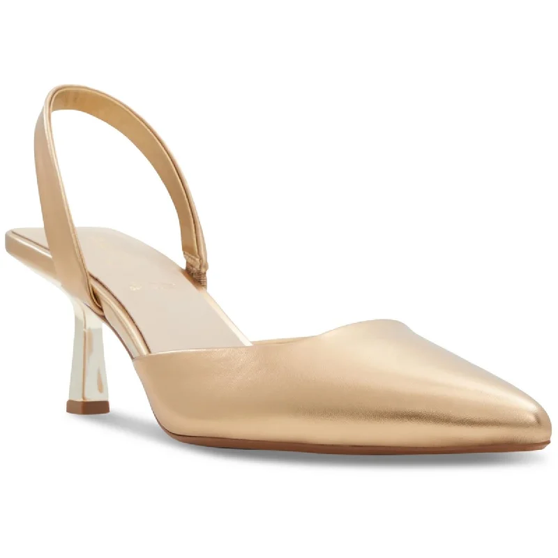 Versatile Heeled Sandals for Any Occasion---Aldo Womens BASANTI Metallic Pumps Slingback Heels