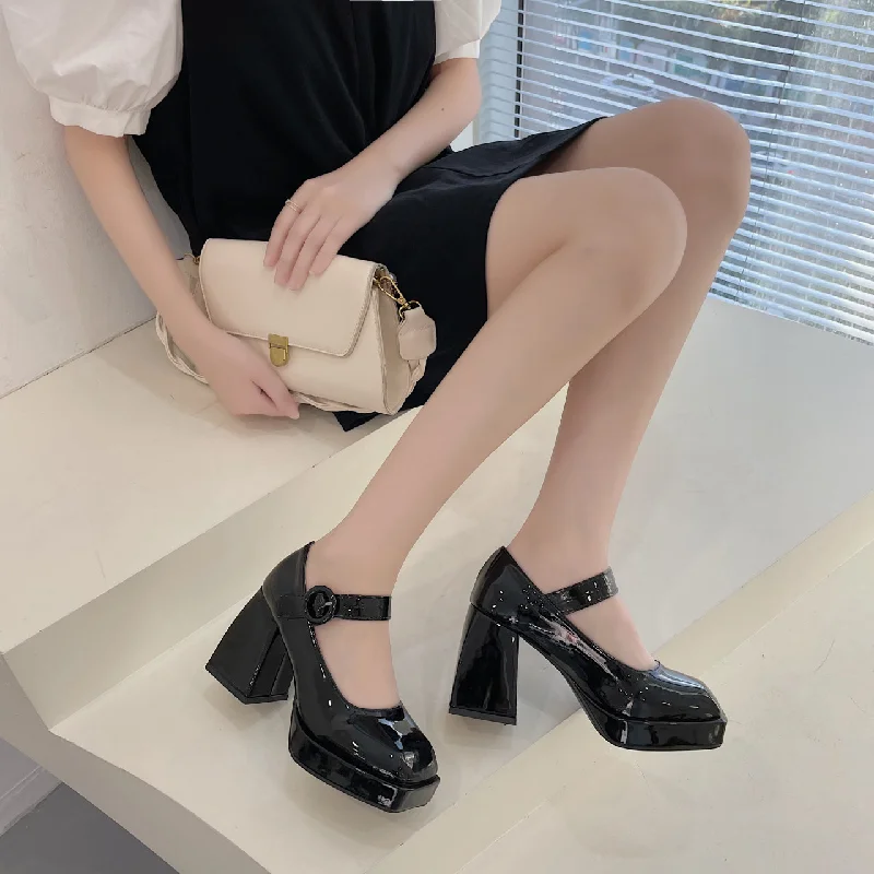 Trendy Chunky Heel Pumps for Casual Wear--Selene-200 High Heels