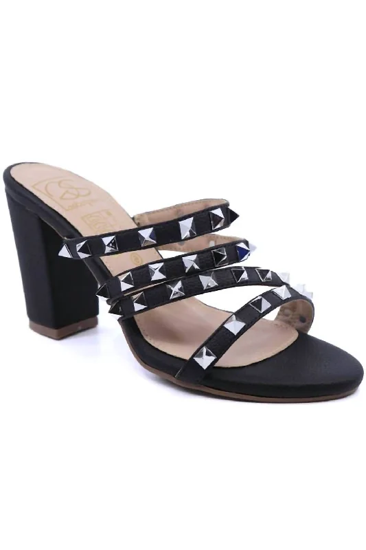 Carla 2 Strappy Heels In Black---Affordable Strappy Platform Heels with Premium Quality