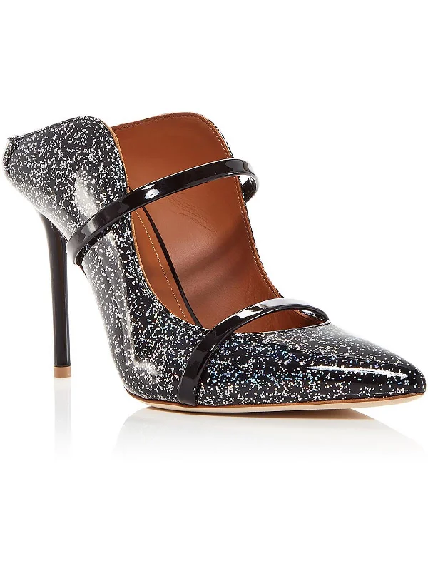 Maureen  Womens Glitter Slip On Mules---Trendy Glitter Heels for a Glamorous Look