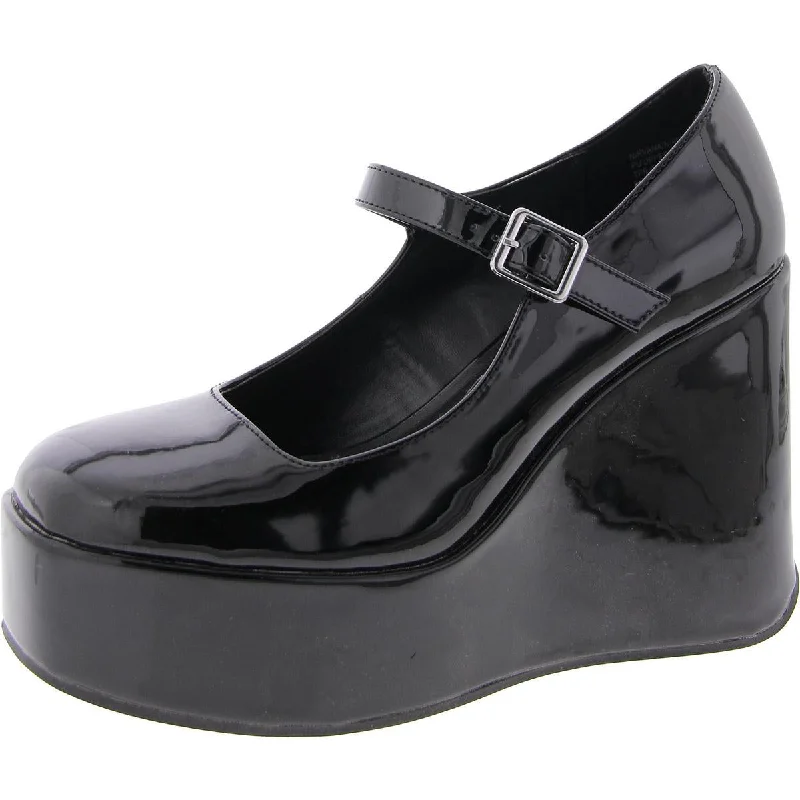 Sleek and Shiny Patent Pump Heels for a Polished Look--Nirvana Womens Patent Mary Jane Platform Heels