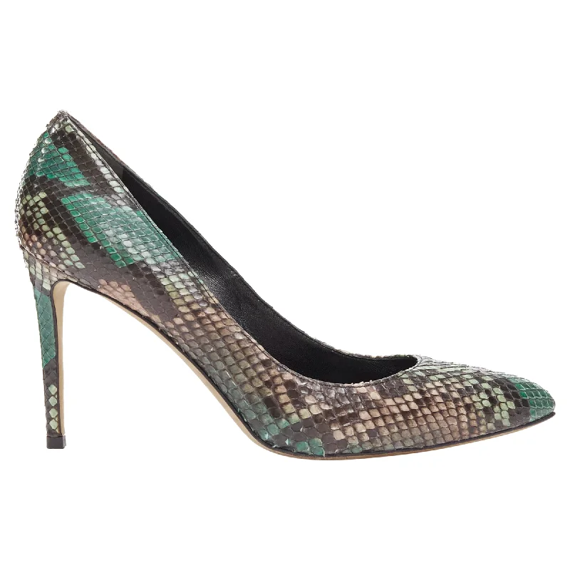 Gucci exclive scaled leather classic heel pumps---Comfortable Leather Pumps for Office and Everyday Wear